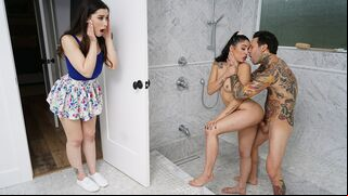 Girl catches BF fucking roommate and s them in XXX 3some porn