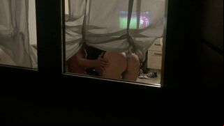Spying on my neighbor couple having sex, through window