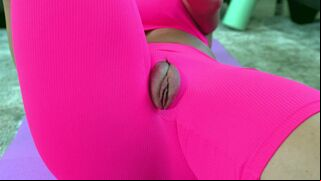 During yoga guy can't stop staring at XXX pussy of gorgeous client