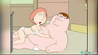 3D cartoon family guy! Lois Griffin and Peter having sex in the office