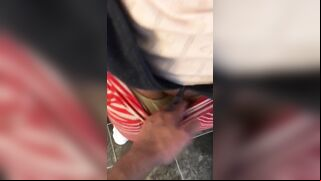 Aroused guy brazenly touches XXX pussy of innocent Arab stepmother