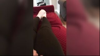 Solo Arabic hottie watches lesbian porn and teases her XXX pussy