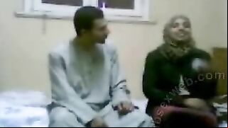 Amateur Arab lassie has her first time sex with a man on camera