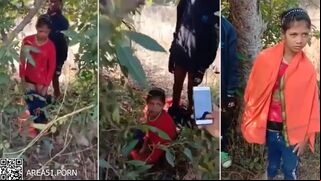 XXX Desi mms. Lustful indian girl caught while doing Mangal in the forest