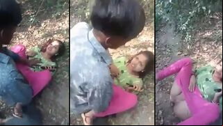 Village indian babe fucked hard in jungle two local guys. Desi XXX MMs