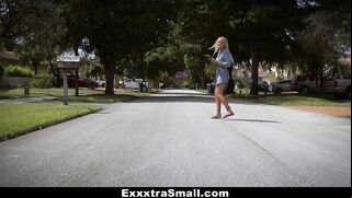 Fragile teen cutie Sadie Pop becomes a lady with the help of her stepdad
