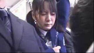 Schoolgirl Fingered on Bus by Japanese in Free Porn