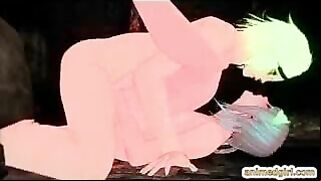 3D Hentai Shemale Wetpussy Fucking with Shemale and 3D