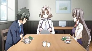 Busty Anime Coed Tittyfucking and Swallowing Cum - Exciting Hentai Scene!