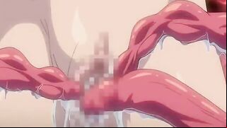 Hentai with massive tits get penetrated by fiery red tentacles in this explosive video!
