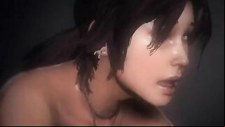 It's amazing to see the expression on the face of Lara Croft as she fucks