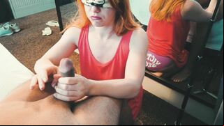 Got woken up by a teen with red hair wearing a night mask who gave me a blowjob while blindfolded.