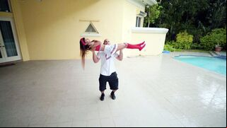 Girl and XXX Goliath are going to do porn after fooling around