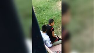 Leaked Desi MMS! A young student and a tutor were caught having sex outdoors!