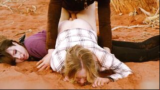 Wife's sister pressed into the dirt and ass fucked hard while cuckquean wife gets nothing!