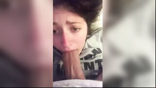 Daddy Facefucks His Teen Daughter, Making Her Gag on His Big Cock